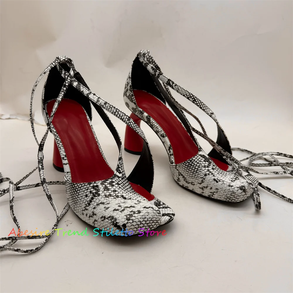 Summer Serpentine Cross Strap Roman Sandals Asymmetric Half Pack Toe Irregular Heels Vintage Solid Color Ladies Trendy Sandals