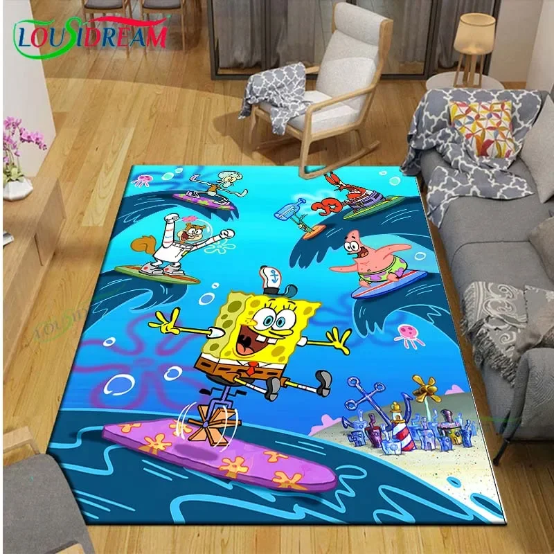 S-Spongebob Printed  Carpets Living Room Anti-Skid Area Rug Kids Bedroom Mats Yoga Mat Large Carpet Decor