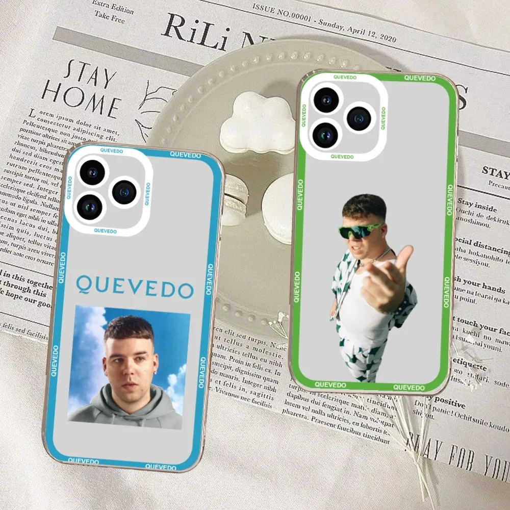 Nordic Pop Rapper Quevedo Phone Case For iPhone 11 12 Mini 13 14 15 Pro Max Transparent Shell