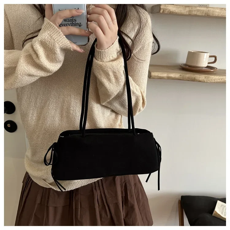 Handtasche Retro Einfache Damenhandtasche Neue Ausländische Textur Unterarm-Schultertasche Modische Pendler-Tasche – Detail 13