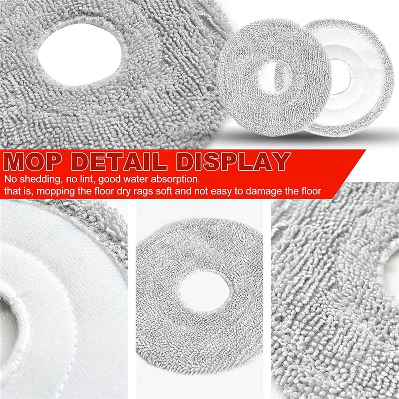 A83G-Набор аксессуаров для робота-пылесоса Roborock Saros 10R, основные боковые щетки, фильтр Hepa, швабра, тканевые мешки для пыли