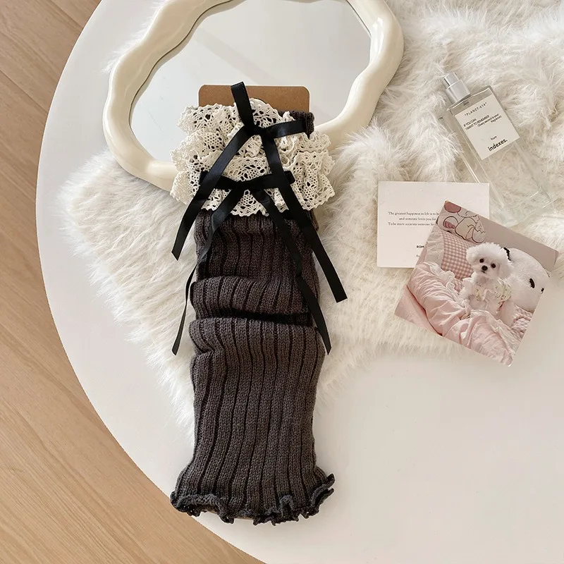 Ocieplacze na buty Sweet Lolita, elastyczne, dzianinowe, ocieplacze na nogi, termiczne ocieplacze na łydki do występów tanecznych, na zimę, do domu i na czas wolny.