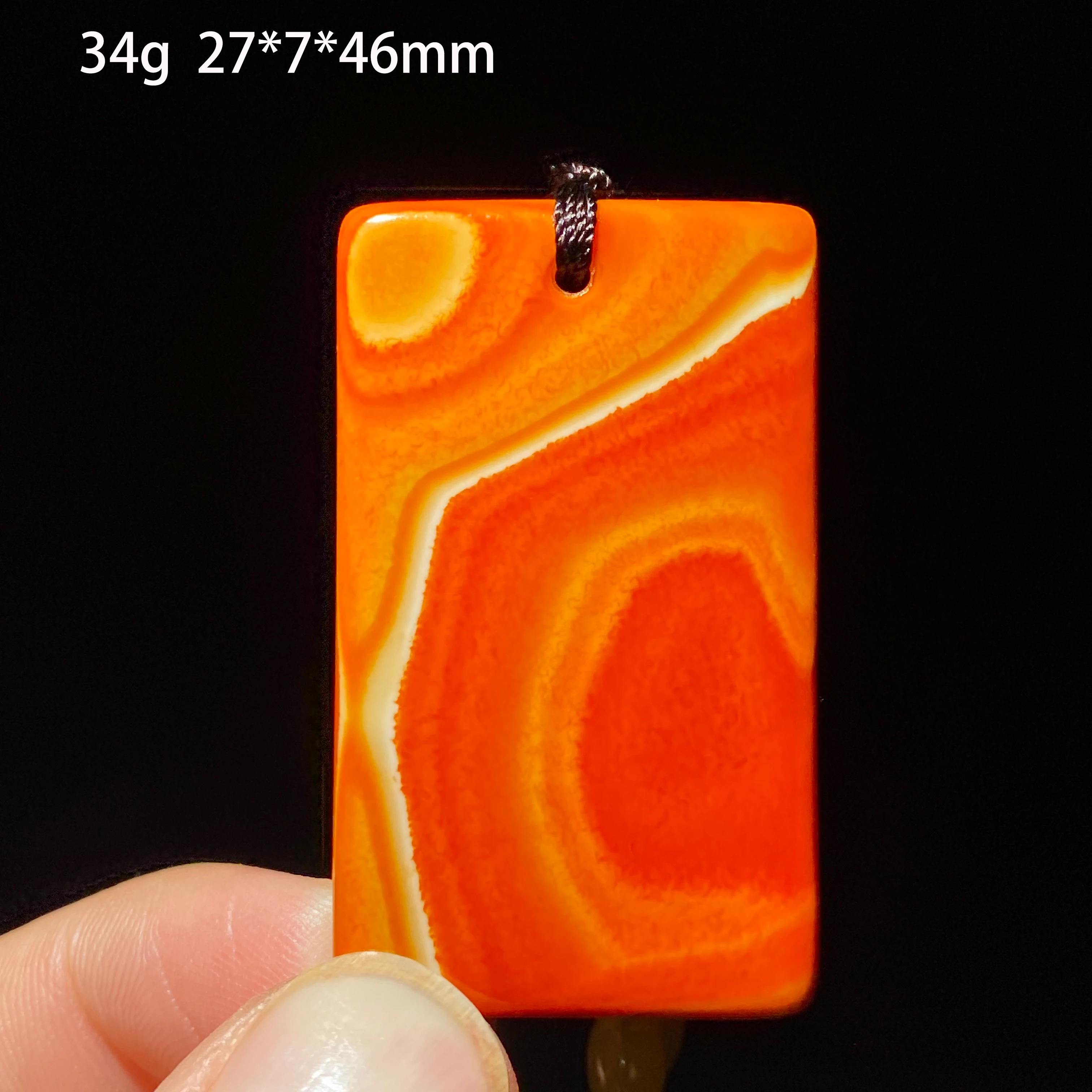 Natural Zhanguo Red Agate Sardonyx Pendant Earrings Set for Home Decoration Gift Polishing Jewelry view 5