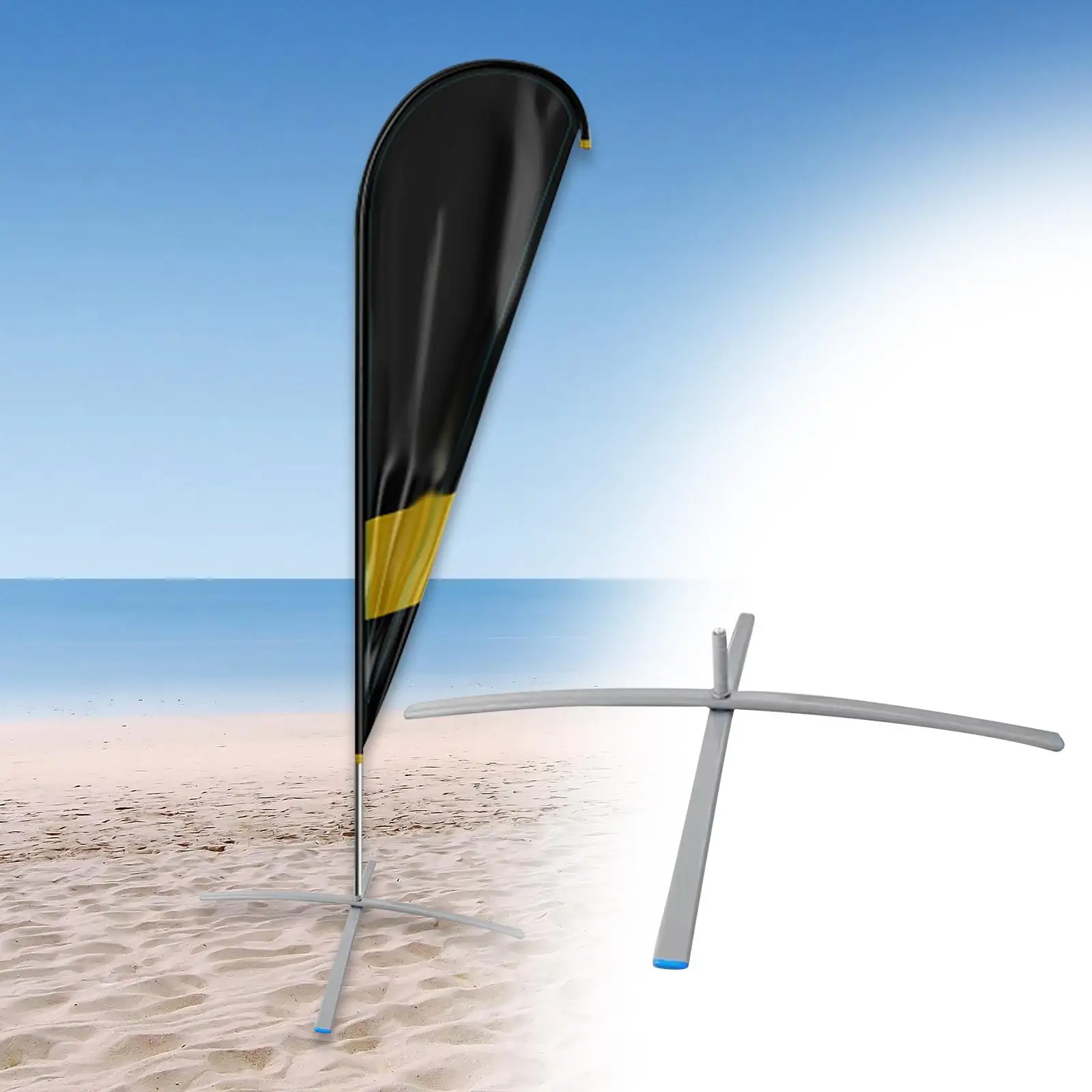Feather Flag Base Stand, Accessories Portable Support Beach Flag Base, for Advertising Dragon Boat Races Garden Poolside Yard