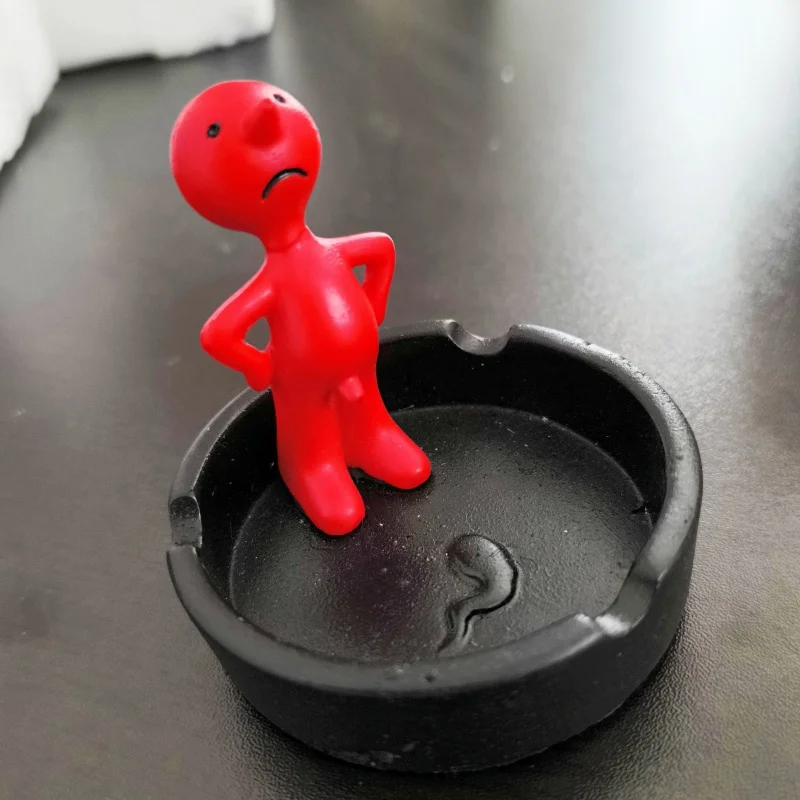 

Decorative Covered Ashtray for car Gadget Portable Resin Funny Ashtray Home Office Bar Accessories Figurines smokeless Red