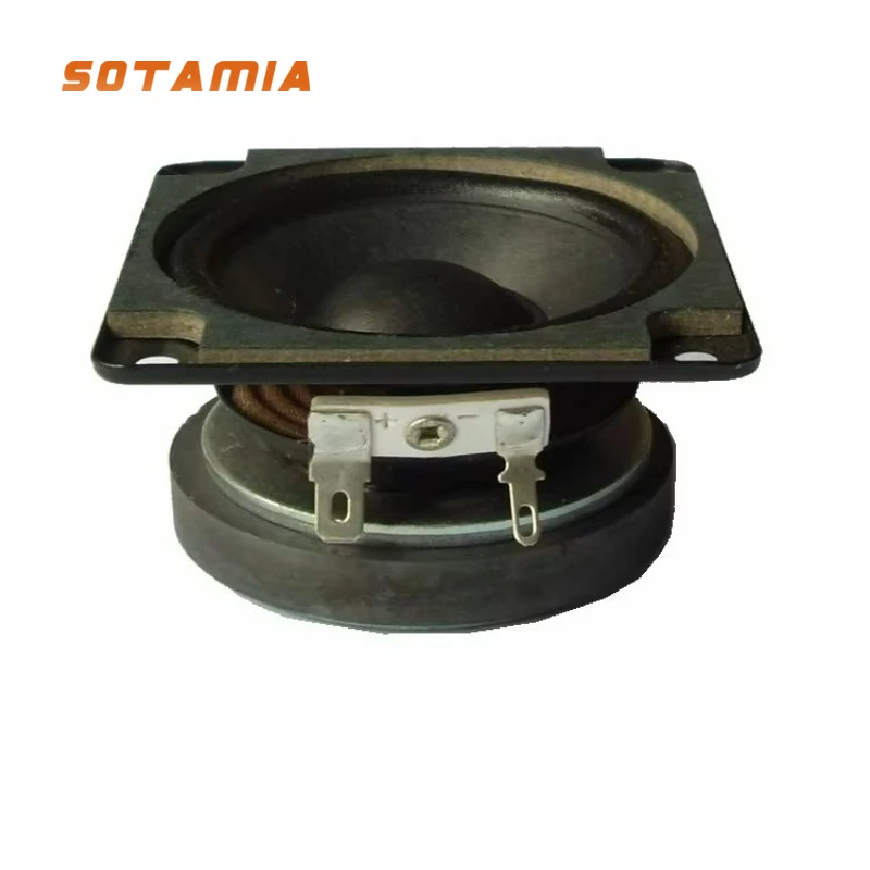 

SOTAMIA 2 шт. 2,75-дюймовые (70 мм) квадратные полнодиапазонные динамики 8 Ом 10 Вт с тканевым подвесом для рекламных машин и портативных музыкальных плееров
