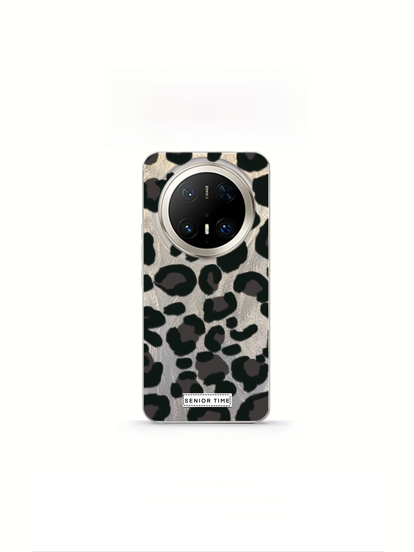 

Black Leopard Print Feathers Phone Case for Mate70 pro Women's Style Pura70 High-End Feel Mate70 pro Soft Silicone Pro...