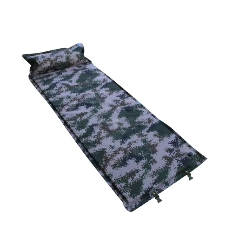 Outdoor Single Camouflage Inflatable Cushion, Widened and Thick Moisture-Proof Cushion