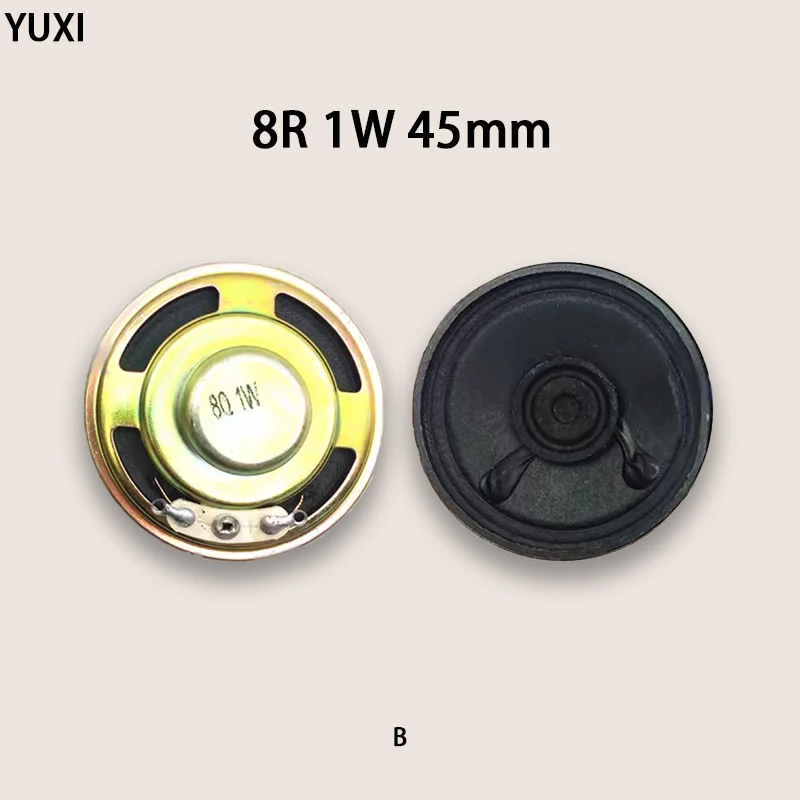 YUXI 1 buah Speaker bulat untuk Diameter 23/45/77mm 8/16 Euro 0.25/0.5/1W Ultra tipis cangkang besi mainan Speaker aksesoris