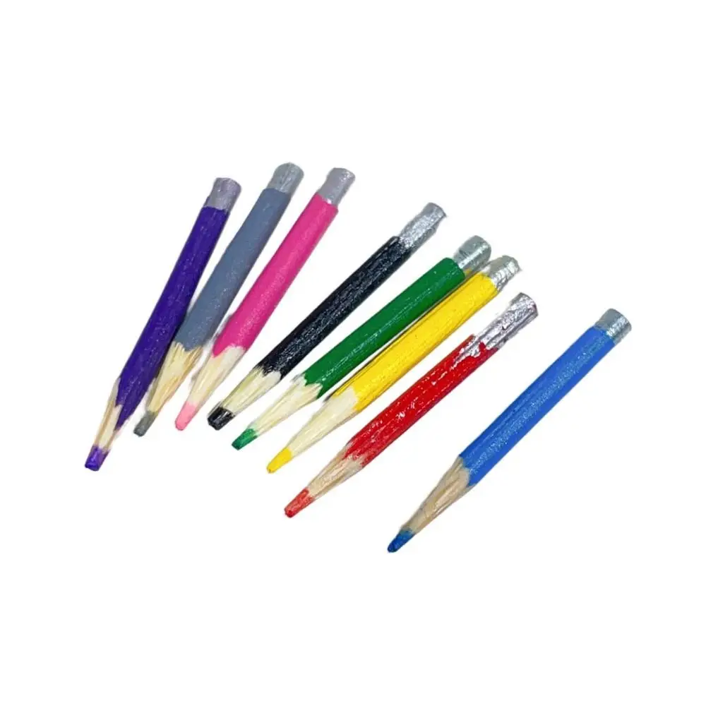 

Simulation Dollhouse Pencils Pretend Play Writing Materials Mini Colored Pencils 1:12 Playing House Miniature Pen