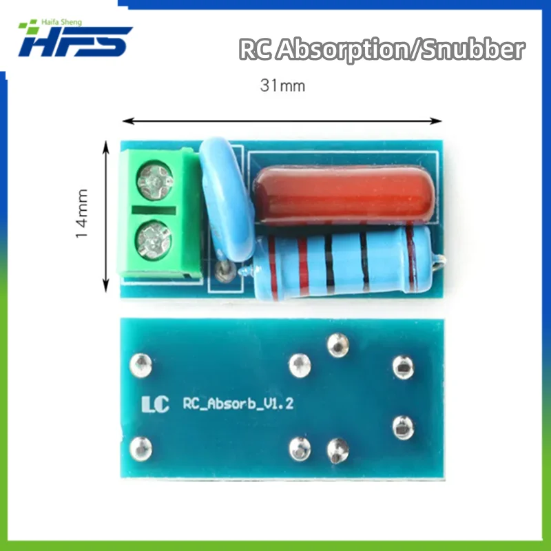 5pcs RC Absorption/Snubber Circuit Module Relay Contact Protection Resistance Surge RC Absorption Circuit Module