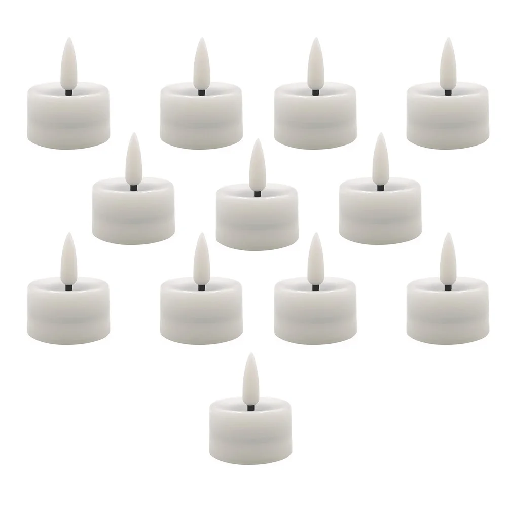 12 قطعة مصابيح LED محاكاة أضواء الخفقان ديكور الحفلات غرفة نوم لوازم عيد ميلاد الزفاف #4