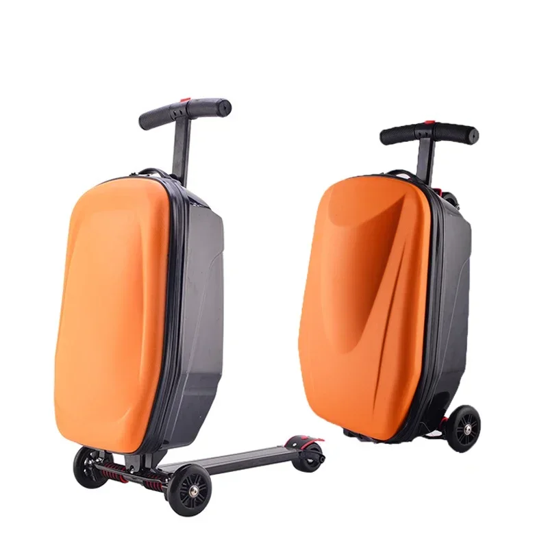 Carry on Travel luggage with Skateboards aluminum alloy trolley case student scooter suitcase 20inch PC suitcase kids luggage