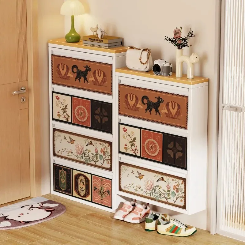 For Steel Household Corridor Entrance Porch Cabinet, Multi-layer Large-capacity Dust-proof Explosion Indoor Shoe Cabinet