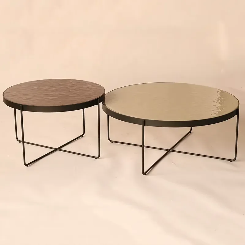 Industrial Metal Coffee Table Antique Iron Design Durable Living Room Furniture Easy Clean Adjustable Height Eco Friendly