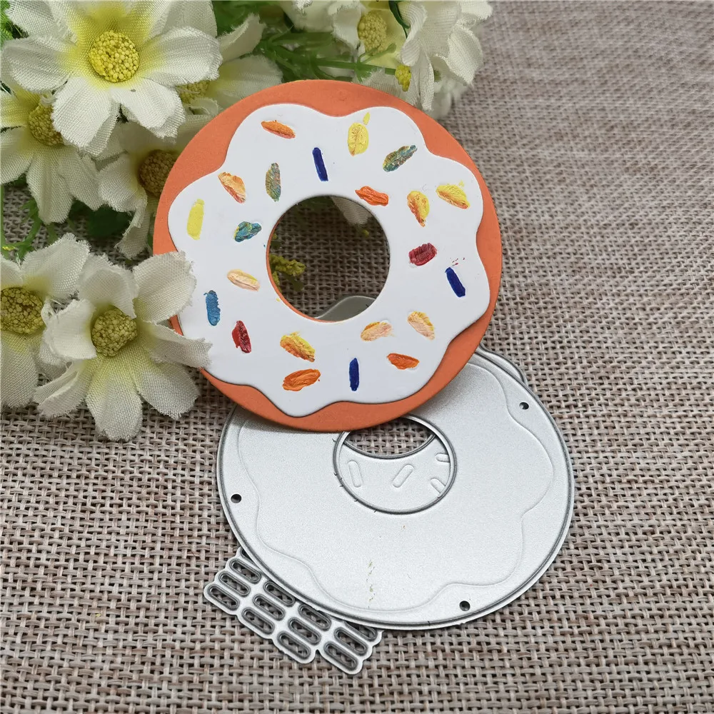 NEW Delicious Donuts cake Cutting Dies Metal Cutting Dies Stencils Die Cut for DIY Scrapbooking Album Paper Card Embossing