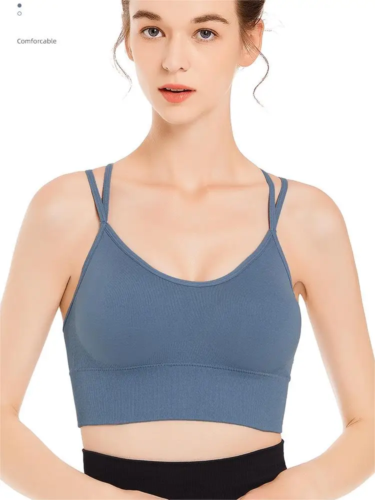 S-XL Women cross back yoga sports bra breathable shock proof fitness push up top yoga running active sportswear vest bra