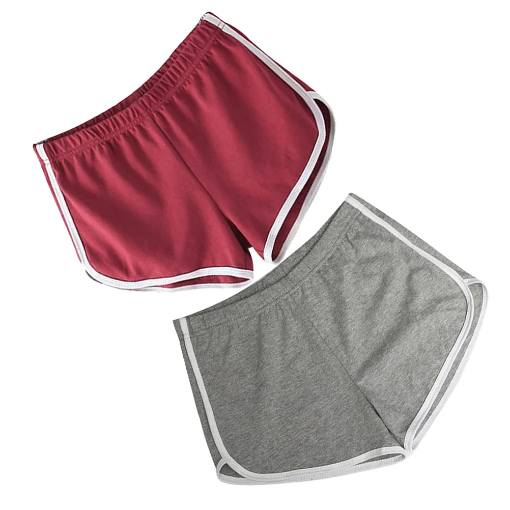 

2Pcs Sports Shorts for Women Comfortable Breathable Yoga Running Cotton Shorts Summer Gym Lightweight Fitness Training