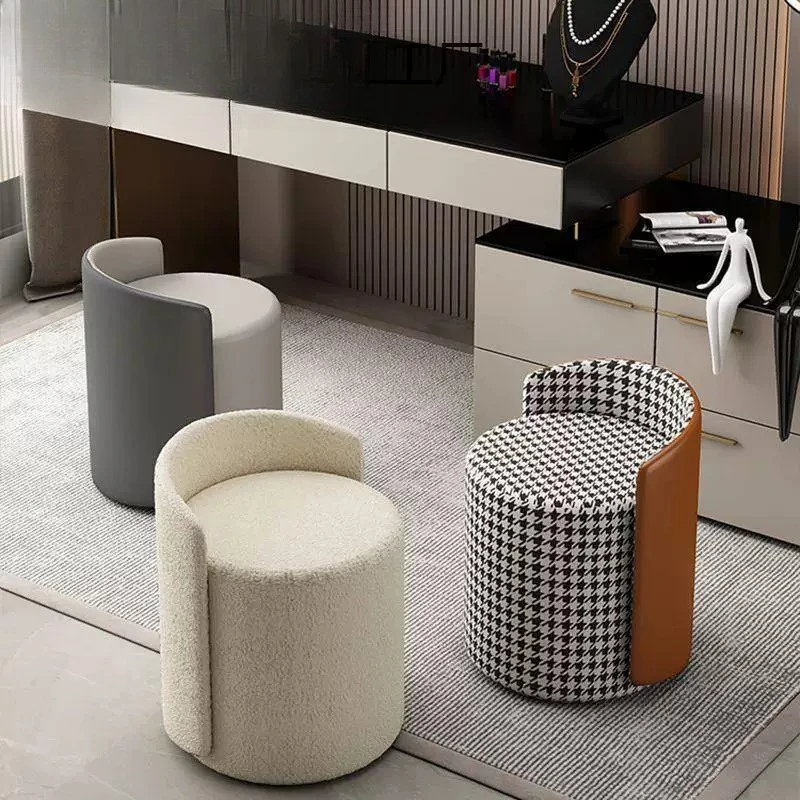Nordic makeup stool household dresser stool Internet celebrity photo round sitting dressing bedroom