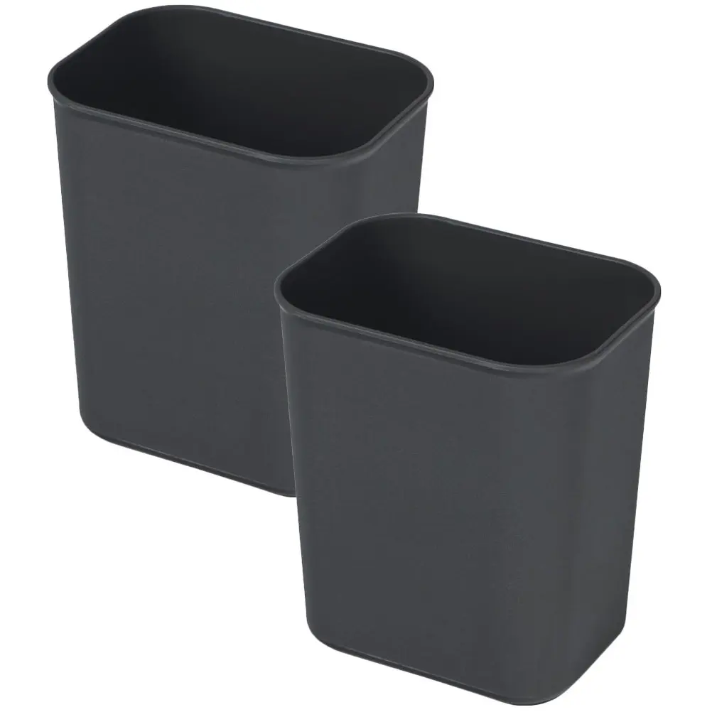 

2Pcs Rectangle Trash Can Plastic Storage Garbage Bin for Home Office Use Trash Can Waste Bucket Plastic Trashcan