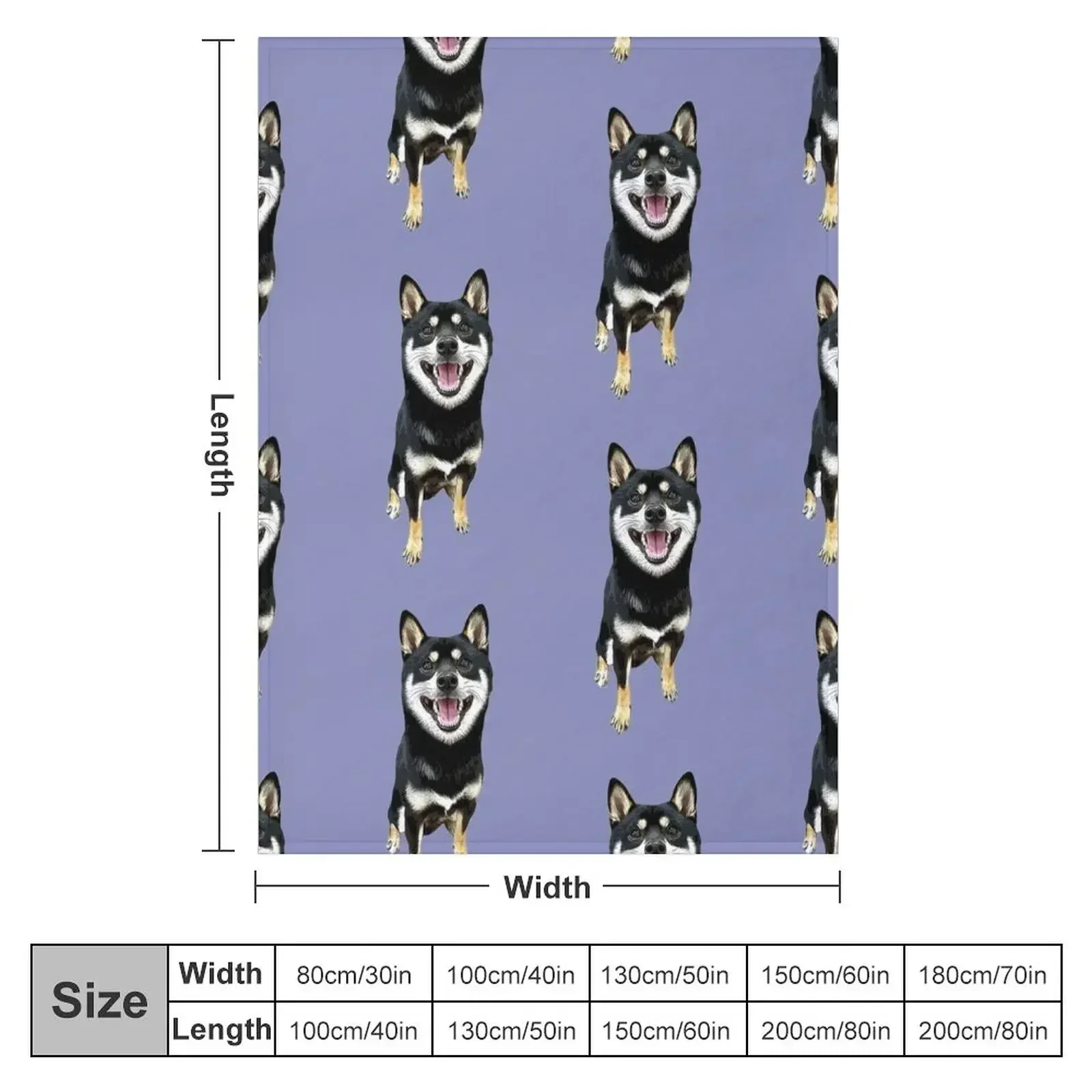 Shiba Inu Black and Tan Throw Blanket Summer halloween Tourist Blankets