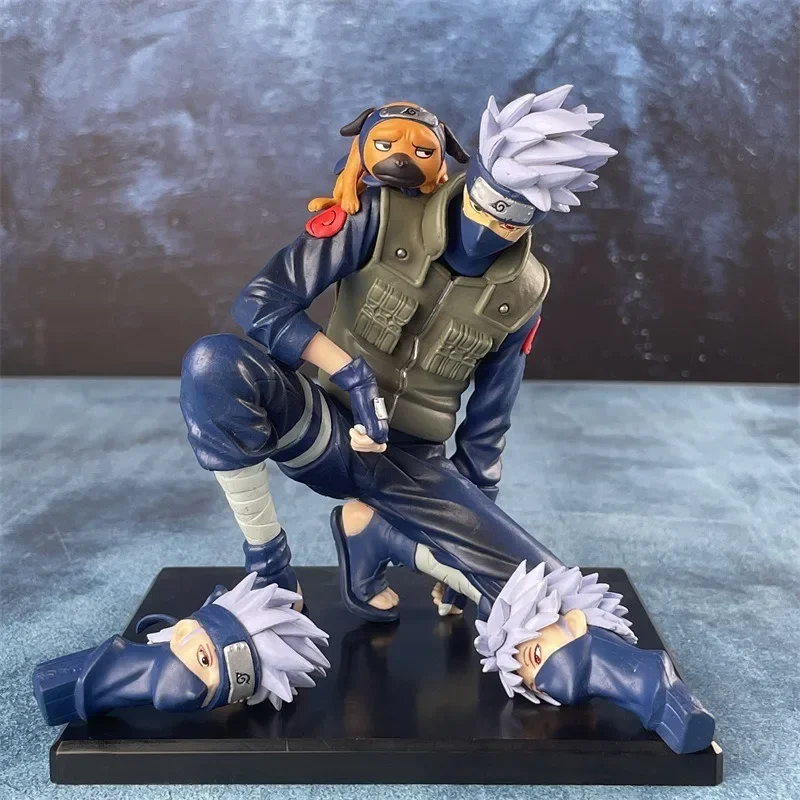 New 13CM Naruto Kakashi kneeling Kakashi new version anime figure model ornaments wholesale For Children's Gifts