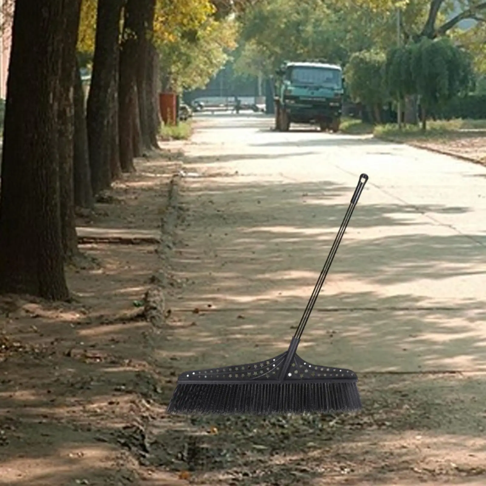 

Outdoor Broom Sweeping Broom Yard Sweeper Multifunction 55.12inch Handle Heavy Duty for Rubbish Room Kitchen Lobby Pet Hair
