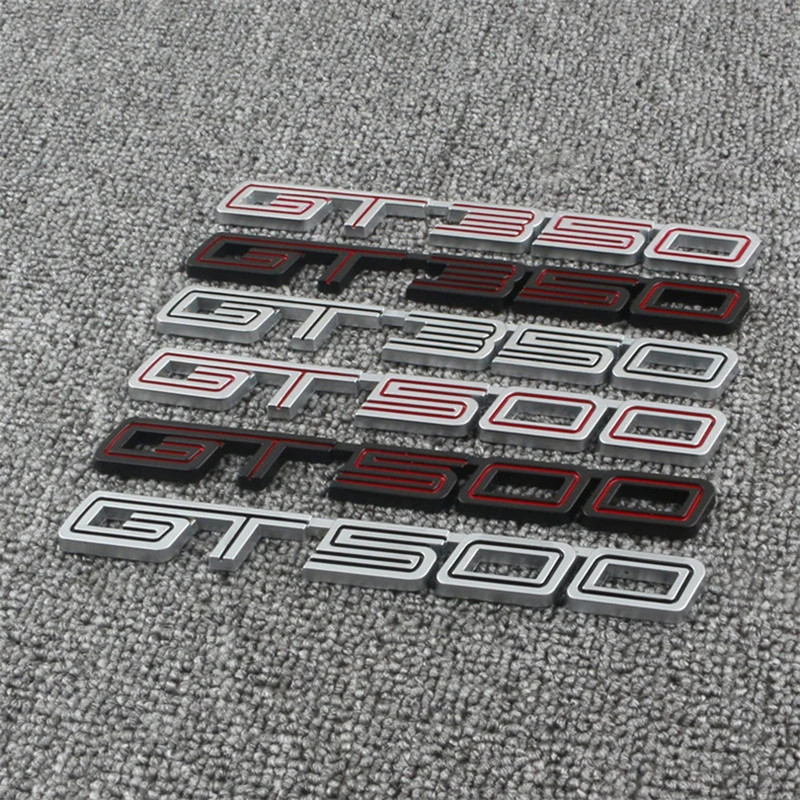 Car 3D ABS Letters Decals Sticker For Ford Mustang GT SHELBY GT350 GT500 Logo Car Body Tail Trunk Badge Emblem Styling Stickers