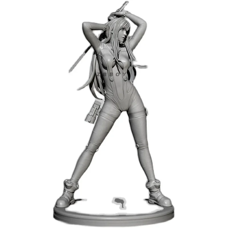 

H75mm Resin figure model kits Future female warrior self-assembled TD-2435