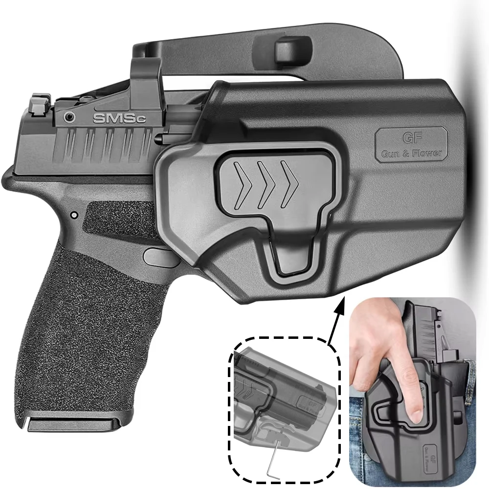 

Только для Springfield Hellcat Pro, кобура OWB, с фиксатором для указательного пальца, уровень фиксации 2, кобура для ношения вне пояса, для правой руки.