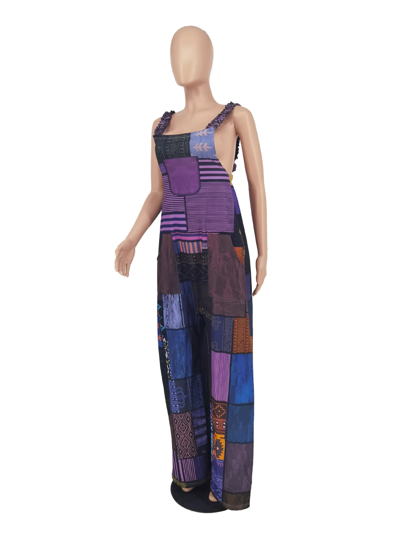 New Women's Romper 2024 Summer Sleeveless Halter Loose And Comfortable Street Can Wear Ladies Casual Romper Pants