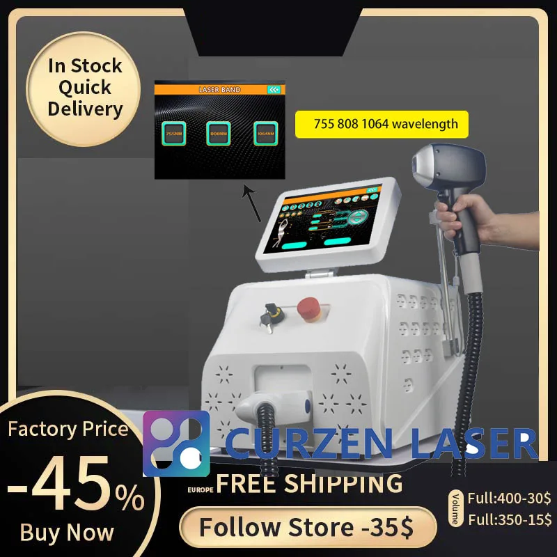 2022 big power and hHigh quality 808nm 755nm 1064nm beauty equipment laser hair removal machine diode laser hair removal machine