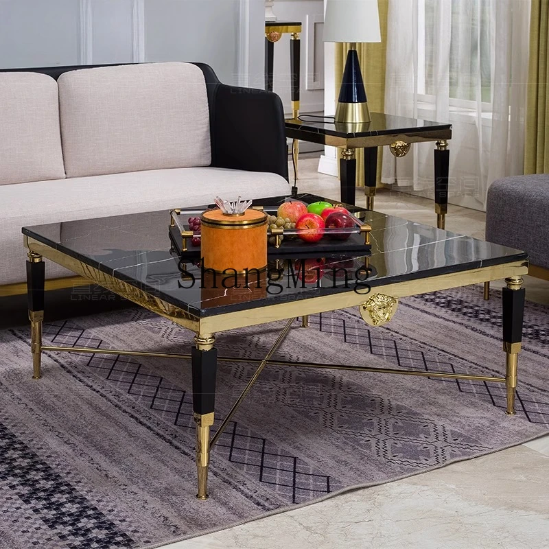 

CL light luxury post-modern coffee table, simple small apartment living room square tea table model room marble tea table