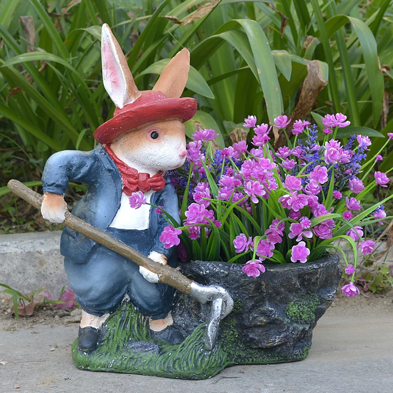 Outdoor Garden Garden Creative Cartoon Rabbit Large Ornament