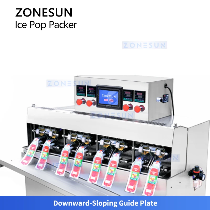 Zonesun Liquid Pouch Enchimento e Máquina de Selagem, Ice Pop Packer Stick Packing Machine, ZS-FS8