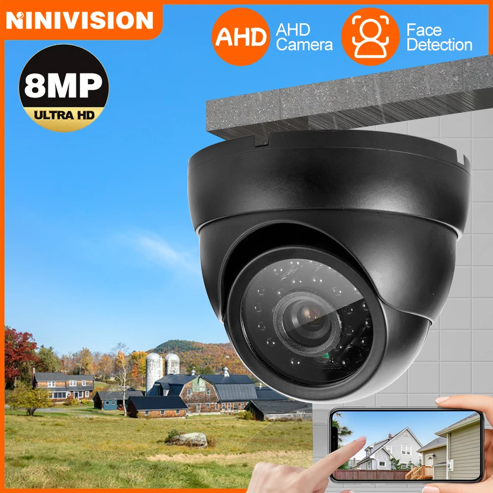 8MP Home Metal CCTV Analog Dome Security Camera BNC Ourdoor Waterpfoo XMEYE Face Detection AHD Video Surveillance Camera System