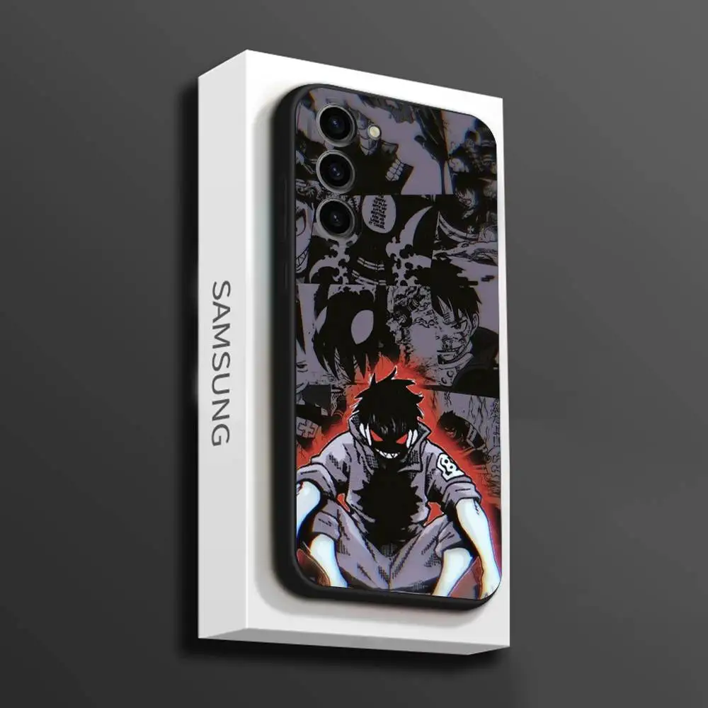 Custodia per telefono F-Fire S-Shinra K-K kennabe per Samsung Galaxy A 73,72,51,53,52,71,22,5G,Nota, J7,8,9 Cover morbida nera