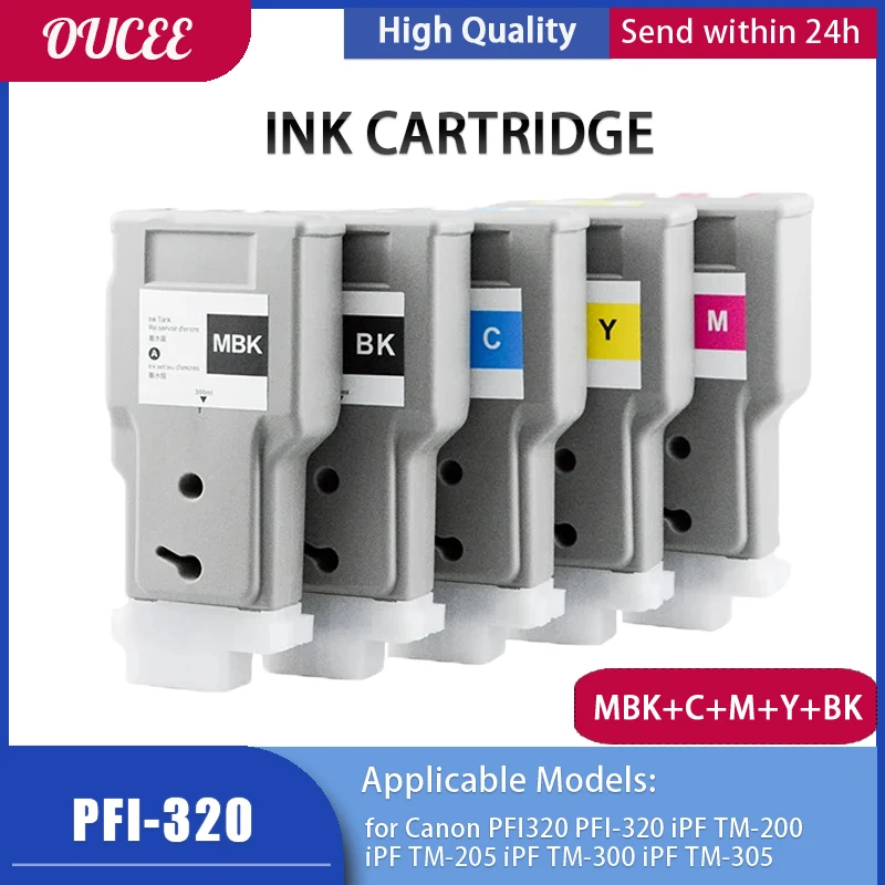 

Ink Cartridge for Canon PFI320 PFI-320 iPF TM-200 iPF TM-205 iPF TM-300 iPF TM-305 Printer Ink Cartridge