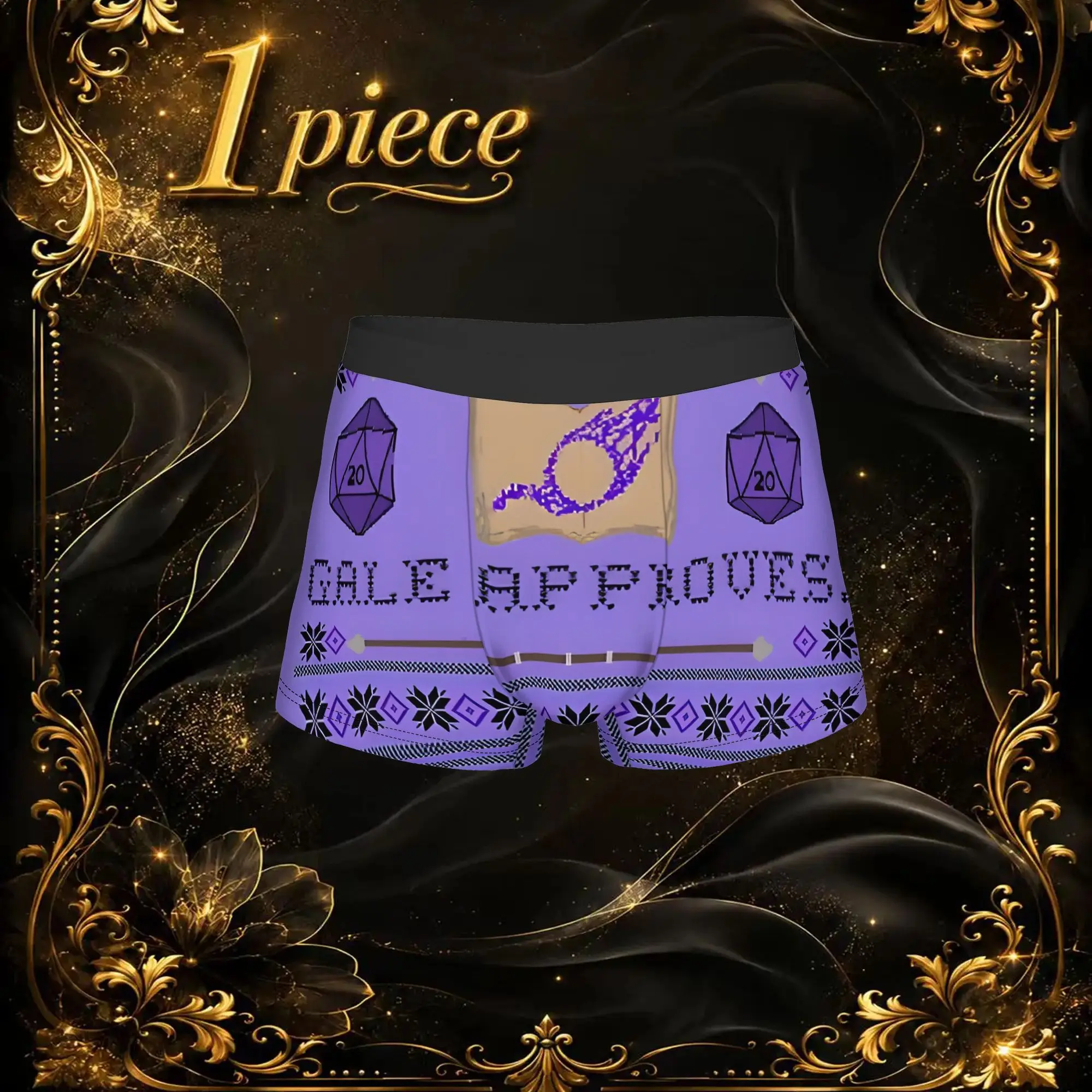 1pc Vintage Gale Inspired Holiday Sweater Underpants Breathable Panties Male Underwear Suitable Shorts Boxer Briefs