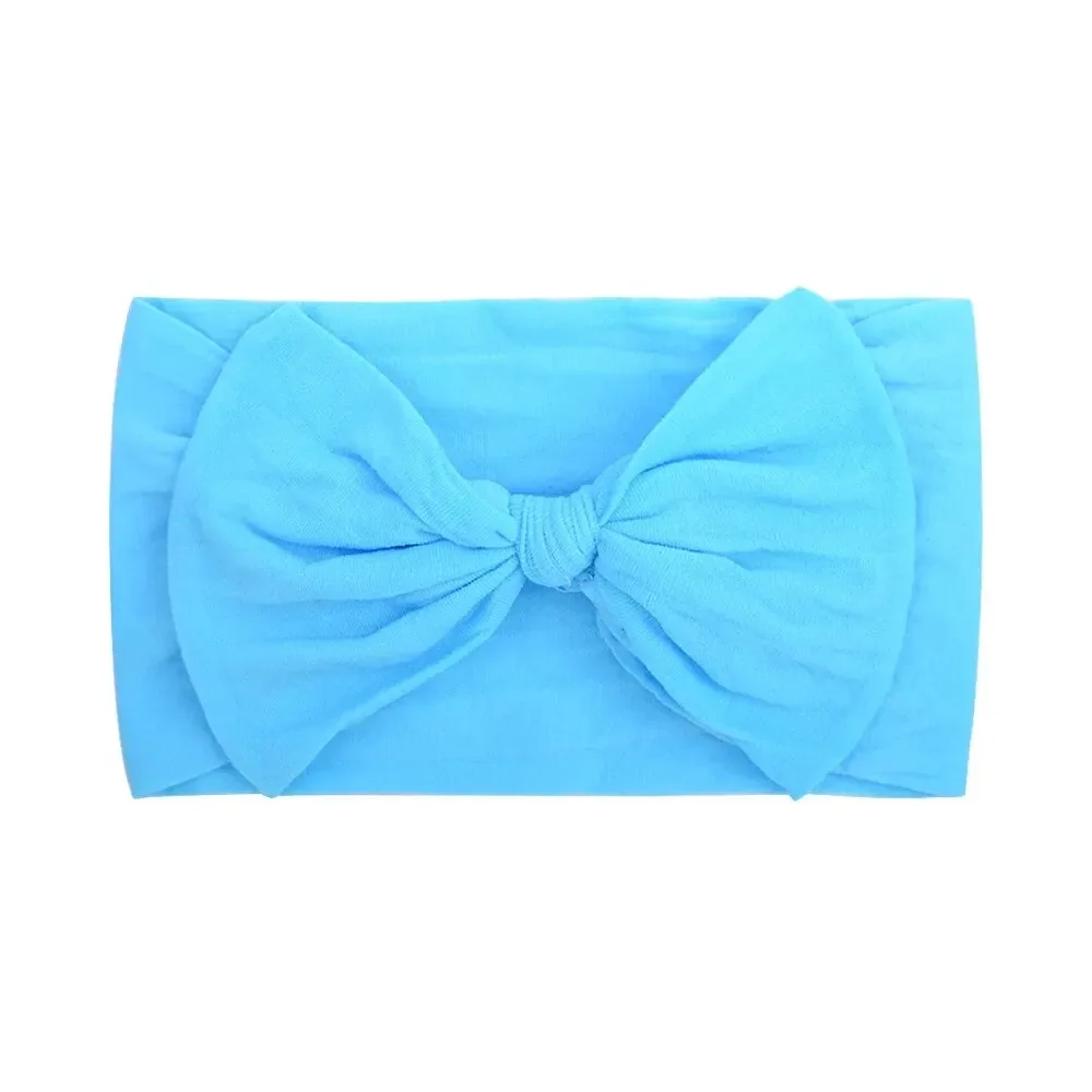 Set of 5 Comfortable Baby Nylon Bow Headbands Super Soft High Elastic Headband Hair Accessories