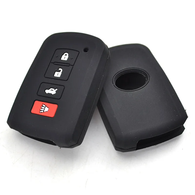 For Toyota Camry Corolla Rav4 Land Cruiser Avalon Auris Highlander Prius Silicone Remote Key Case Fob Cover 4 Button