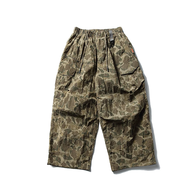 Spring Water-Resistant Quick-Dry Camo Cargo Pants for Men - Trendy Techwear Tactical Cityboy Loose Fit Outdoor Trousers Unisex