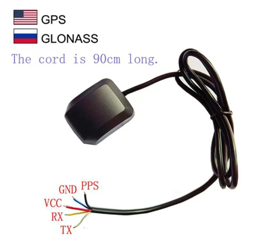 UART TTL Level DIY 5pins Dual-mode PPS GPS GLONASS Module Antenna Reciever NMEA0183 9600 5V 1HZ Waterproof IP67