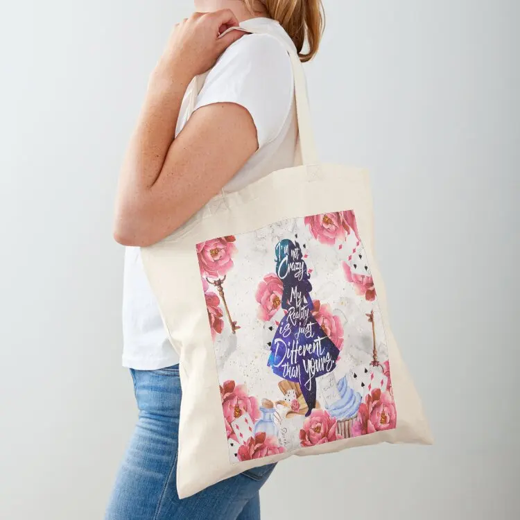 

Alice - I'm Not Crazy Tote Bag tote bag woman Lady bags canvas tote foldable reusable bag