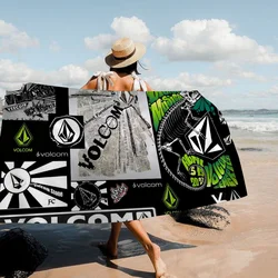 V-Volcom LOGO Towel Microfiber Beach Towel Absorbent Quick dry Soft Yoga Swimming Resort Mountain Climbing Towel