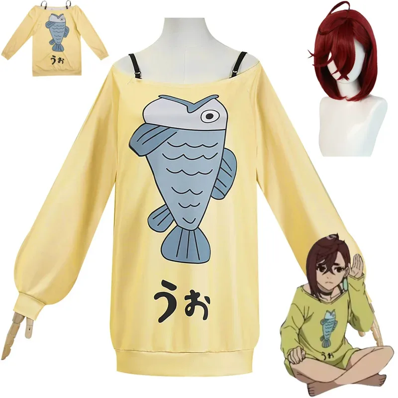 Costume de Cosplay Anime DA DAN Ayase Momo, perruque Dandadan, sweat à capuche jaune, robe de maison pour femme adulte, Costume de fête Sexy quotidien 5ftu ^ 5ftu ^