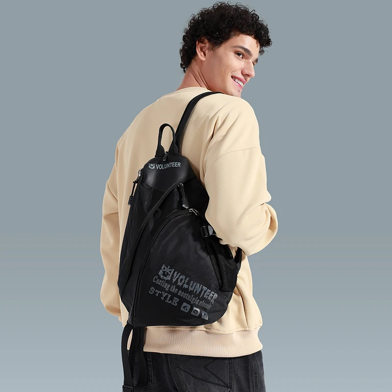 Mochila de hombro ligera para hombre, bolso cruzado, impermeable, multifuncional, para montañismo, a la moda, 1832