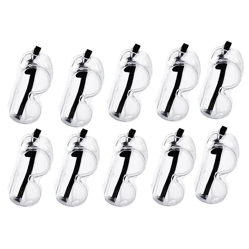 

10 шт., защитные очки для улицы, пыленепроницаемые, рабочие лабораторные очки, защита глаз, промышленные защитные очки, прозрачные линзы