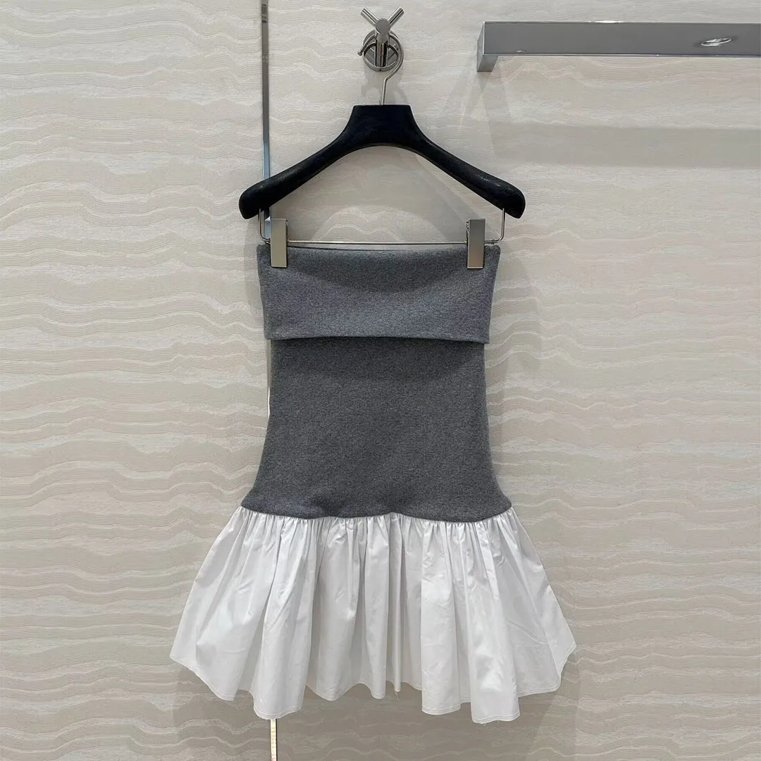 

Милое эластичное тонкое бандажное платье без рукавов с разрезом на шее, женское лоскутное платье с высокой талией, контрастное сексуальное летнее мини-платье в консервативном стиле