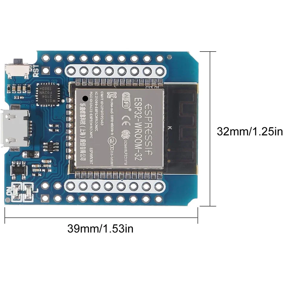 1/4/6/10PCS NodeMCU ESP32 ESP-WROOM-32 WLAN WiFi Bluetooth IoT Placa de Desenvolvimento 5V Compatível para Arduino